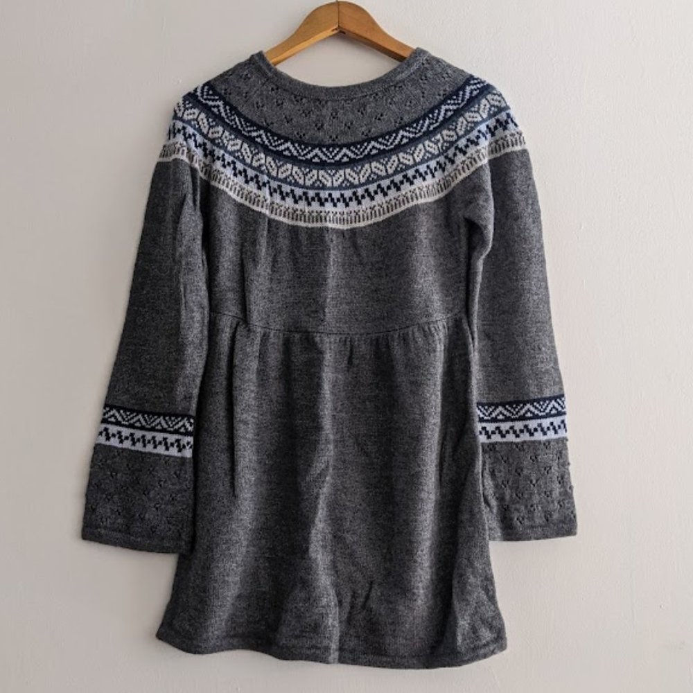 Sahalie Grey and Blue Sweater Dress Size S